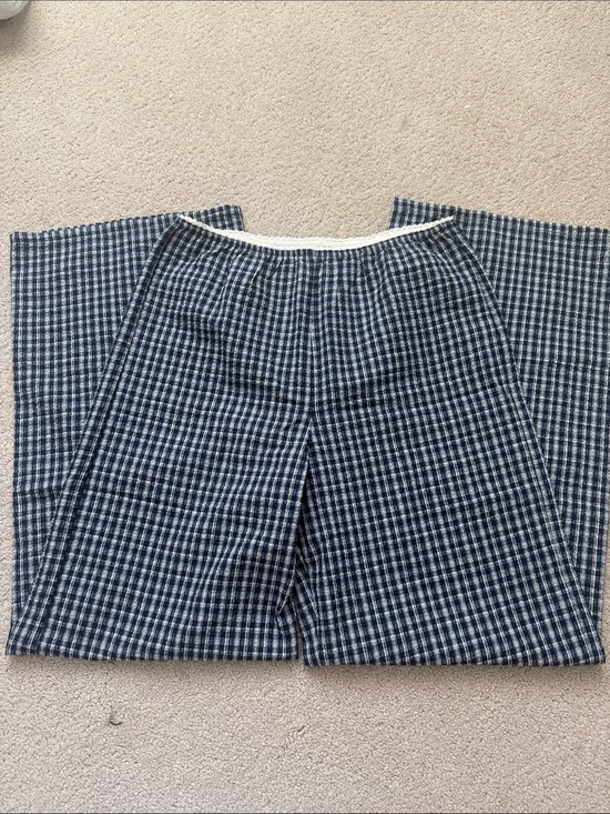 Things Between Pants - Things Between navy and cream plaid pants